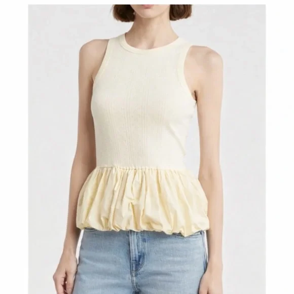 Elodie Sleeveless Peplum Top – Size M,  NWOT - Picture 2 of 2